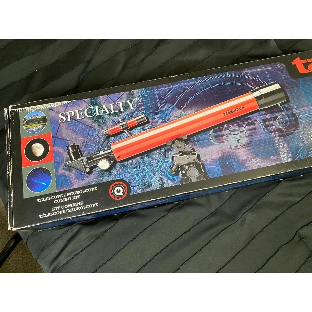 Tasco Specialty Telescope & Science Microscope 49TNW Kit Ages 8-12 Cosmic Stars